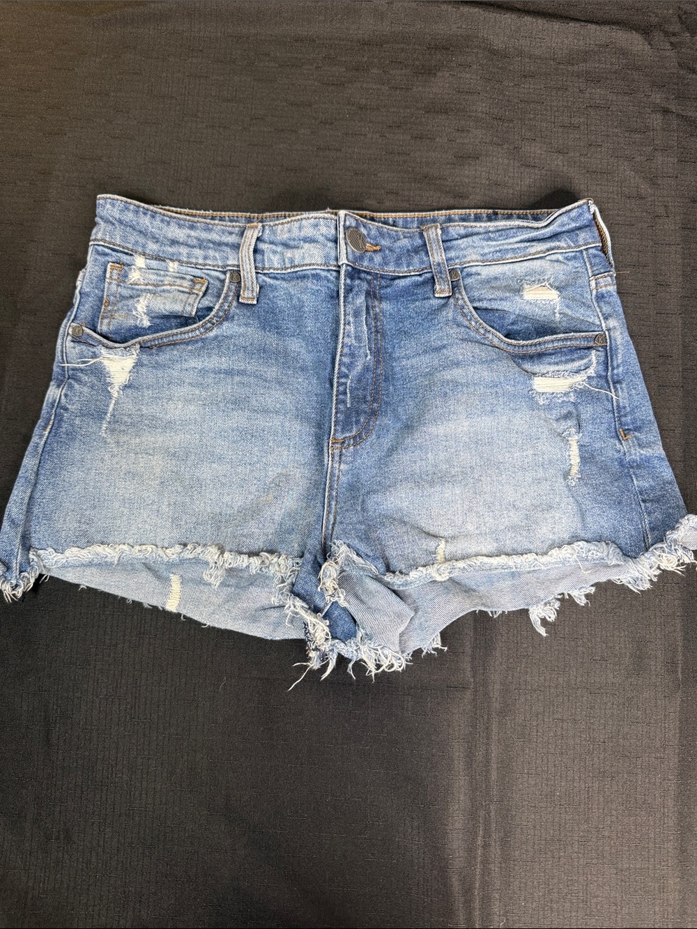 Kut from the Kloth Light Blue Distressed Denim Shorts Size 4 Stretch